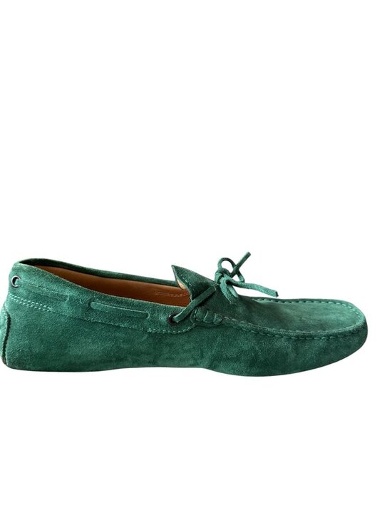 Tod\'s City Gommino Driving Suede Loafers Green mens size 8,5 shoes made in Italy main image 5